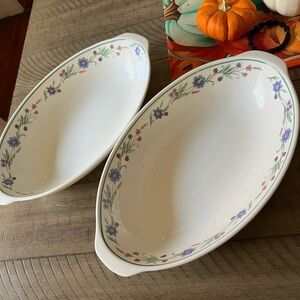 Set of 2 Oneida Ava 12 inch SERVING DISHES Vegetable Sides EASTER DINNER